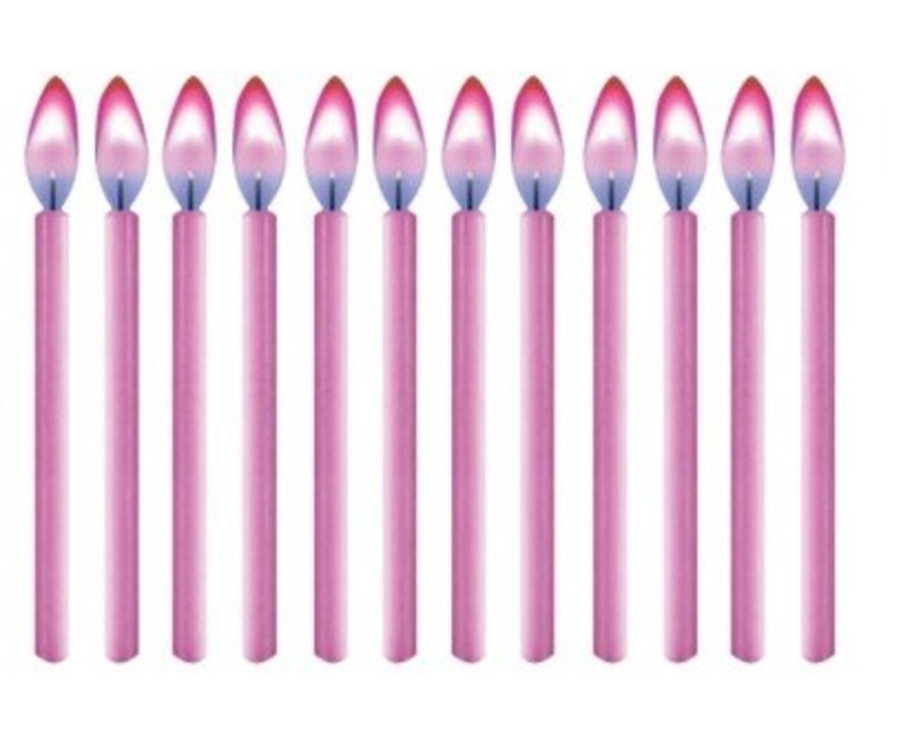 Pink Color Flame Candles by WILTON - 12 Count for Celebrations